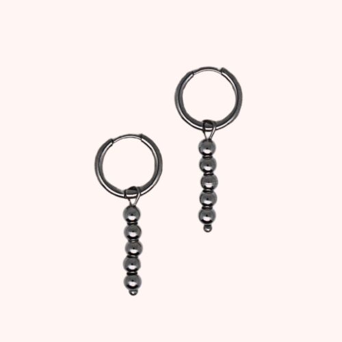 Bubble oorbellen (zilver)