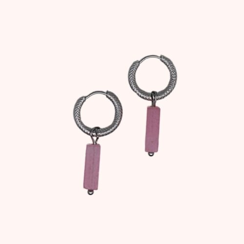 Blush oorbellen (zilver)