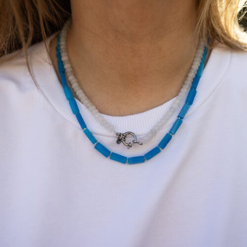 Buoy ivory ketting (zilver)