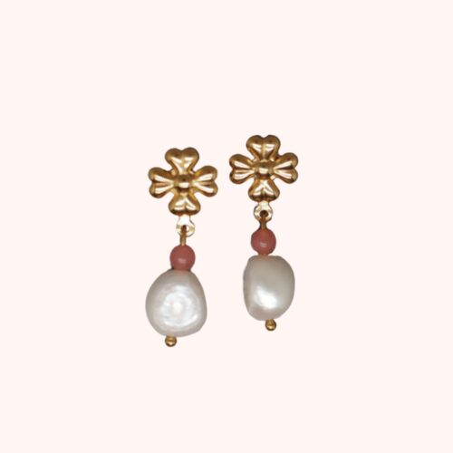 Pearl blossom oorbellen