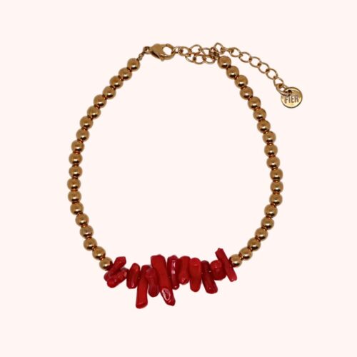 Coral red armband