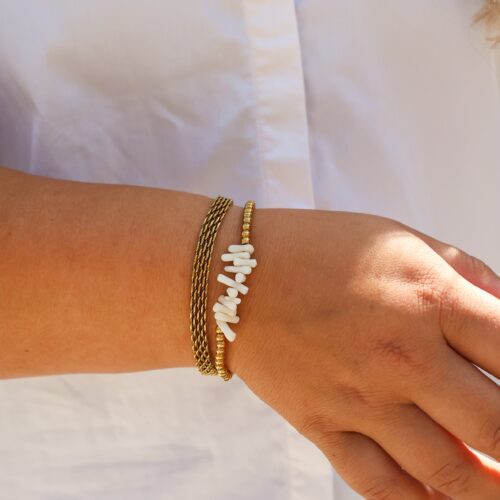 Coral white armband