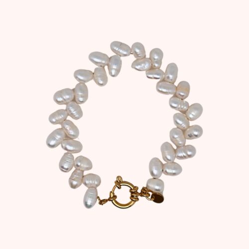 Twisted pearl armband