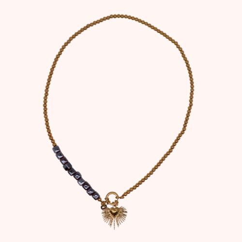 Vintage heart ketting