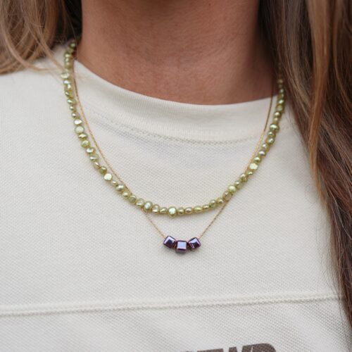 Vintage purple ketting